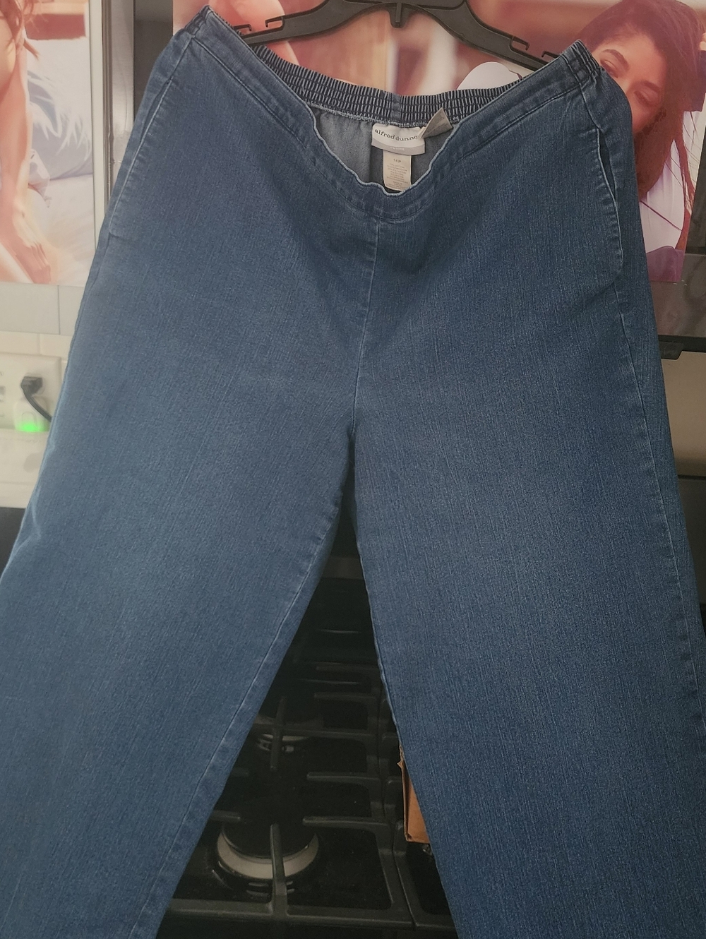 Alfred Dunner Dark Blue Straight Leg Jeans